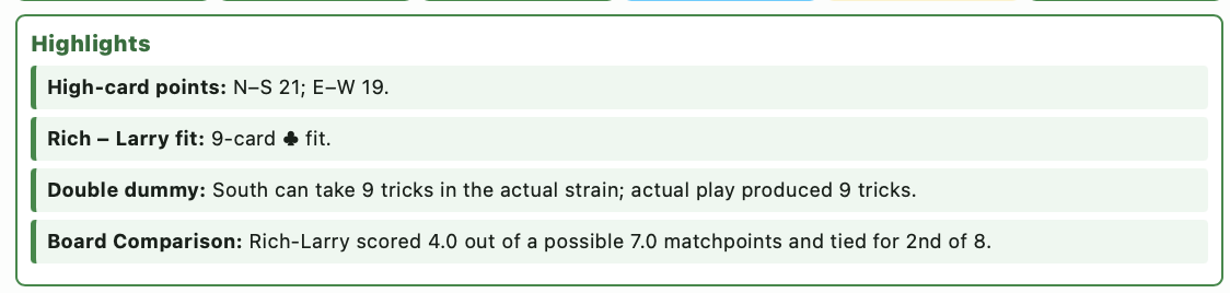 BridgeLog Highlights section